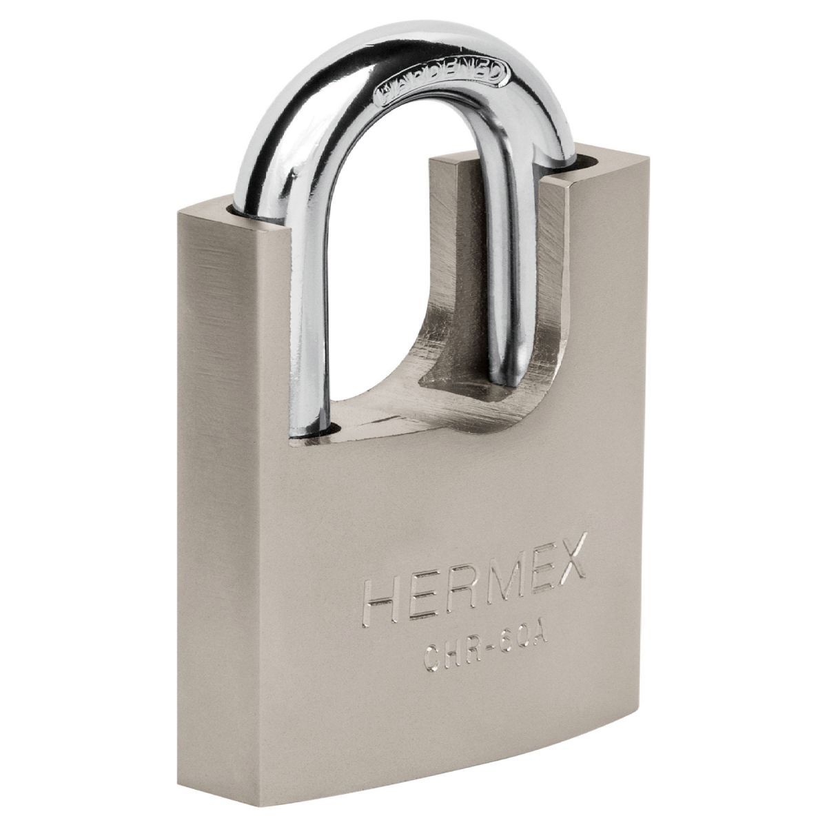 HERMEX - Candado de Hierro 60 mm con coraza, llave Anti-ganzúa HERMEX