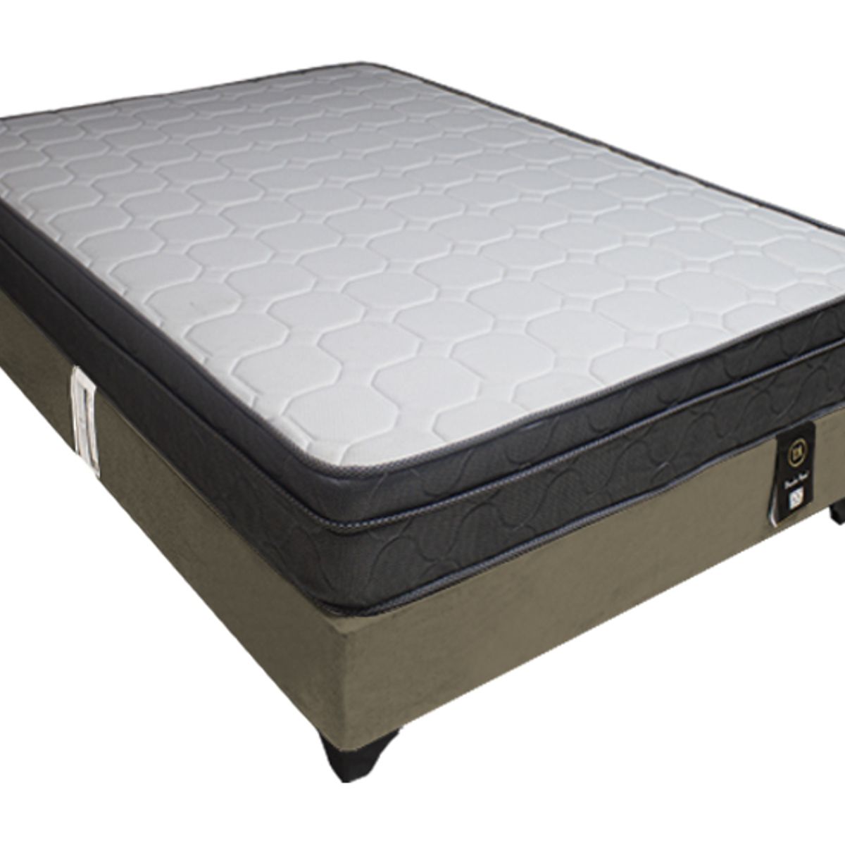 BARAKA HOME - Cama Turin 2 Plz + 2 almohadas - Beige Oscuro