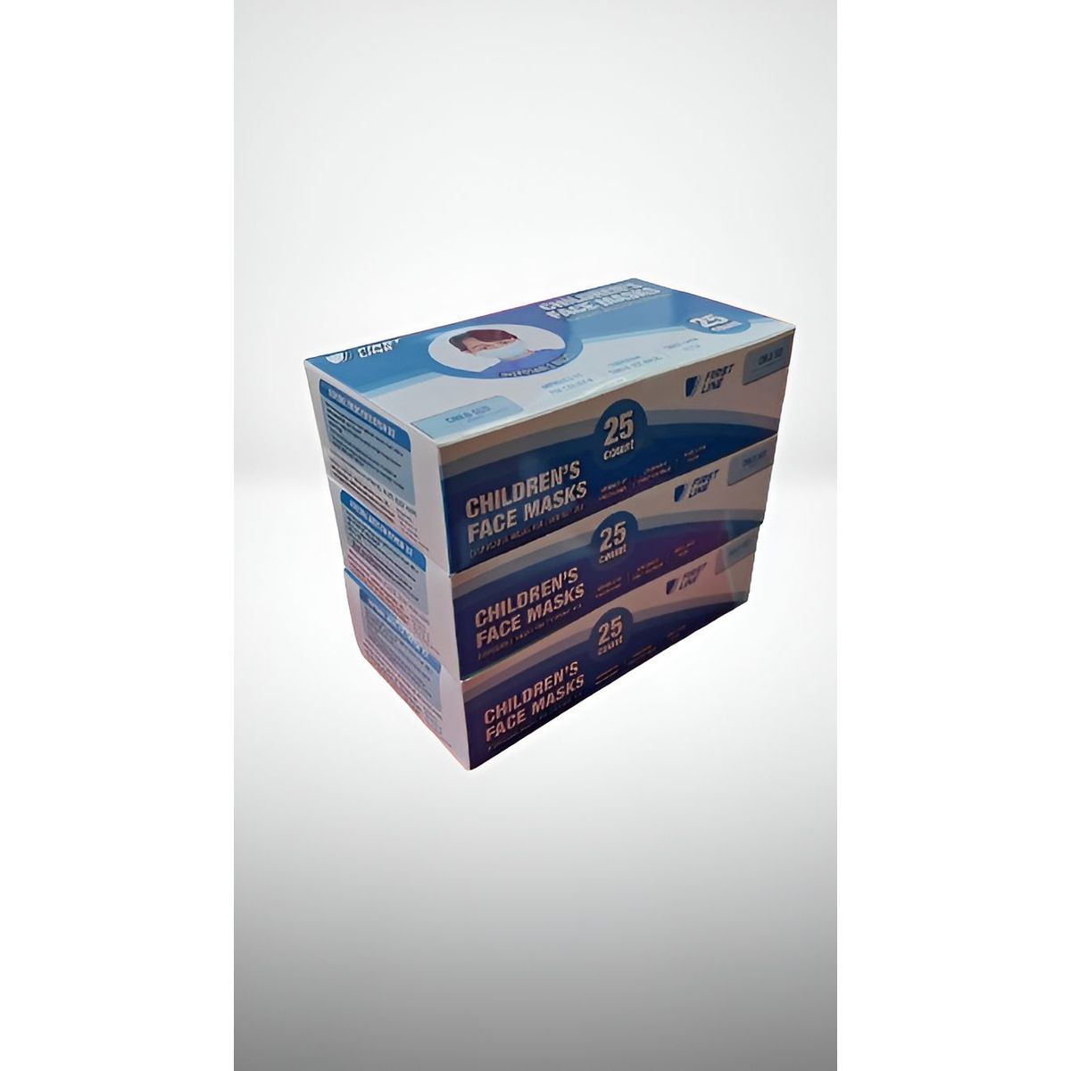 GENERICO - Mascarilla Quirúrgica para niños celeste caja * 25 und. Pack 3 cajas.