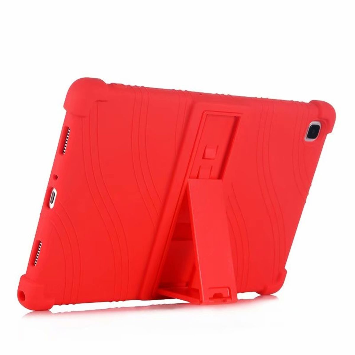 GENERICO - Funda para Samsung Tab S7 FE 124 Gomas con Parante Roja Resistente