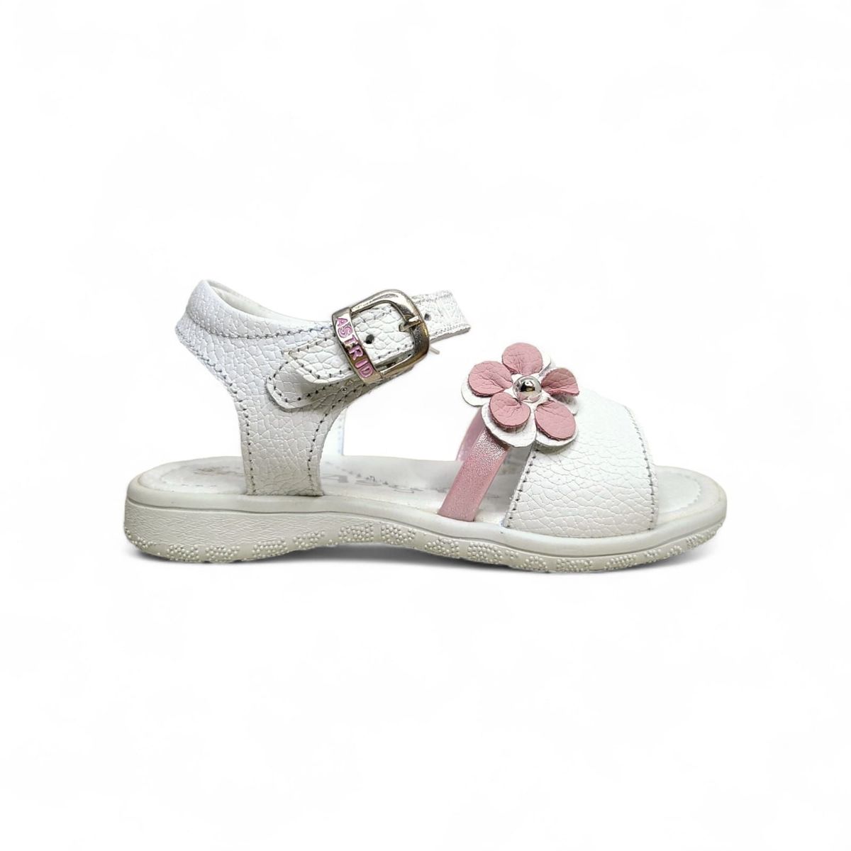 GENERICO - Sandalias verano flor con hebilla semi-ortopédico para niña