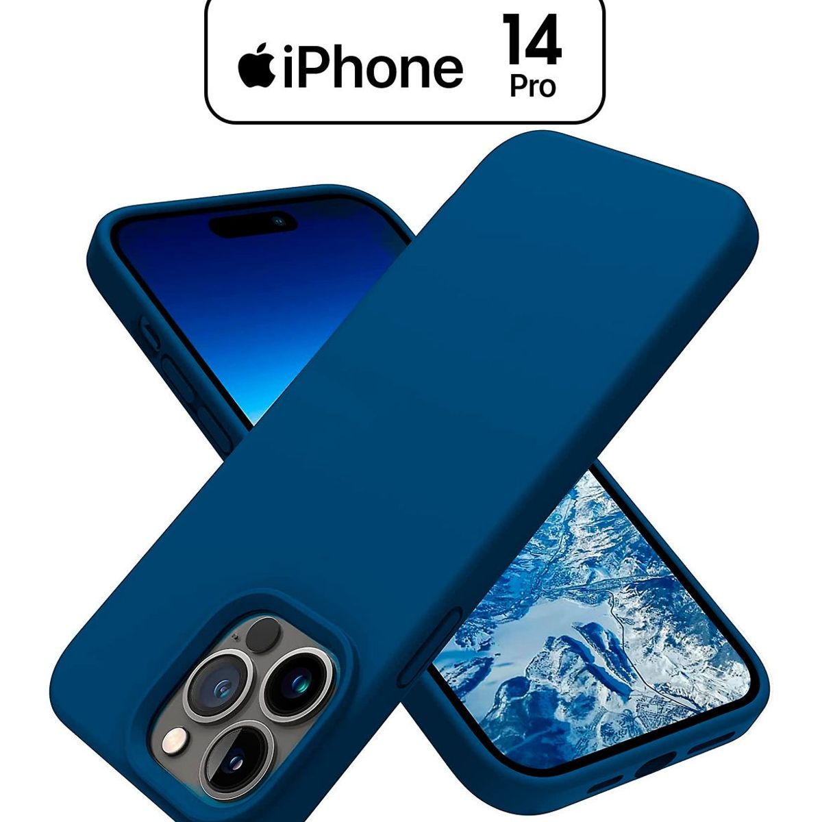 APPLE - Silicone Case Para Iphone 14 Pro Azul