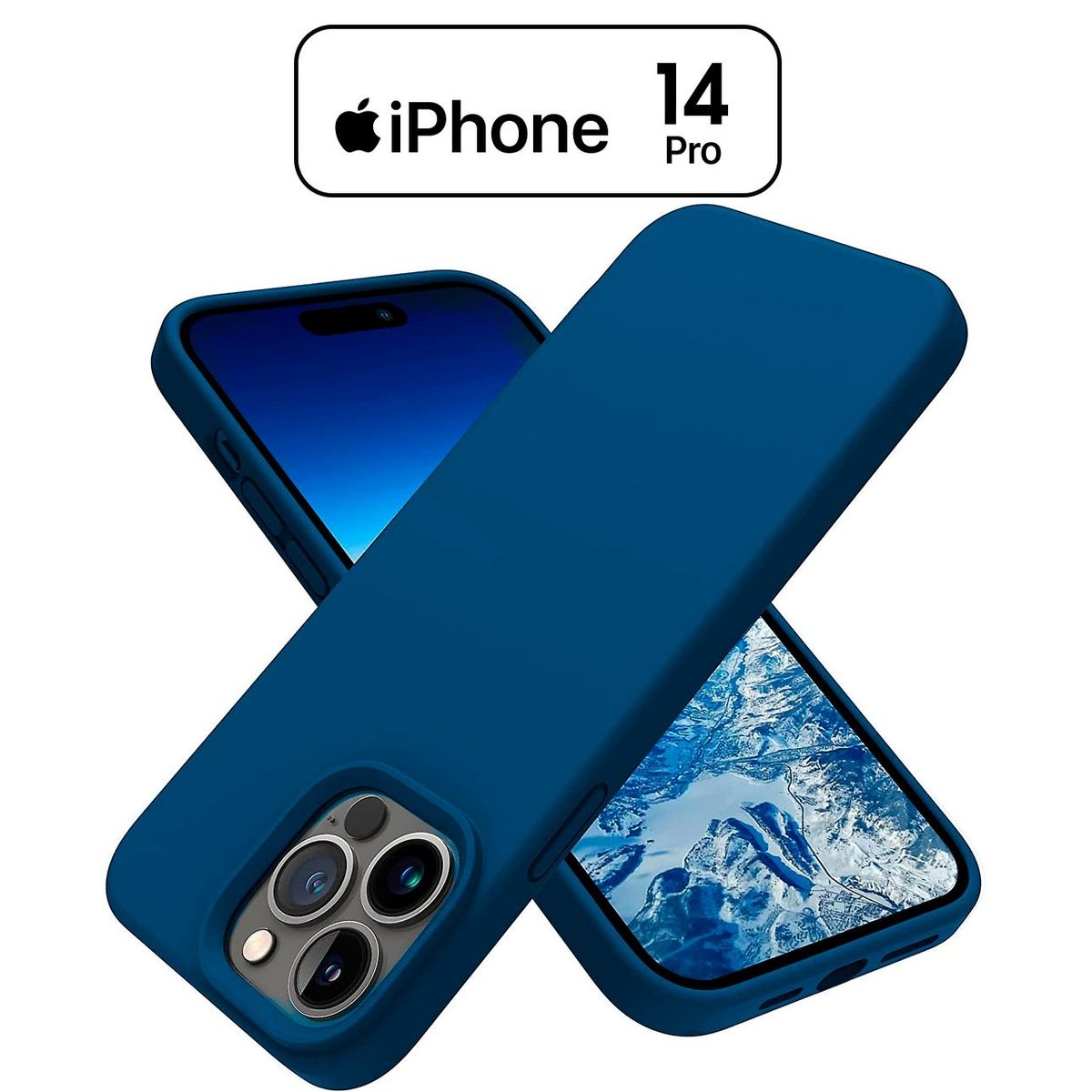 APPLE - Silicone Case Para Iphone 14 Pro Azul