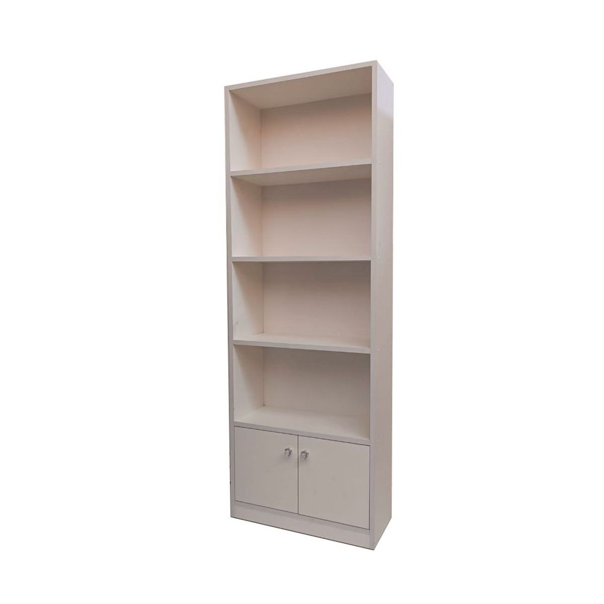 GENERICO - Estante  Est060Blanco Blanco Con 4 Repisas Y Puertas