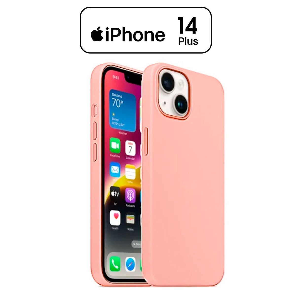 APPLE - Silicone Case Para Iphone 14 Plus Nude