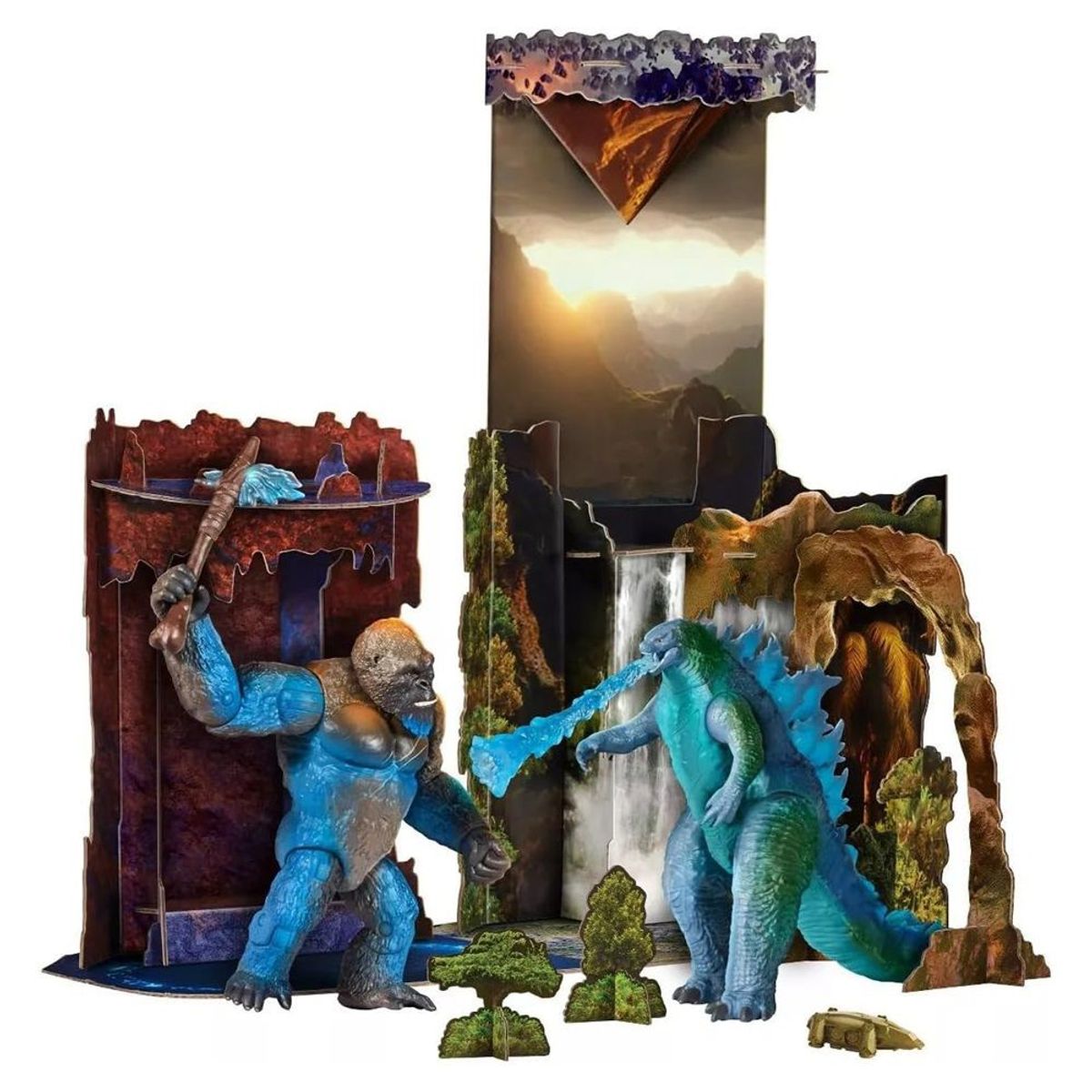 PLAYMATES TOYS - Godzilla x Kong - Diorama Hollow Earth 17 Pulgadas
