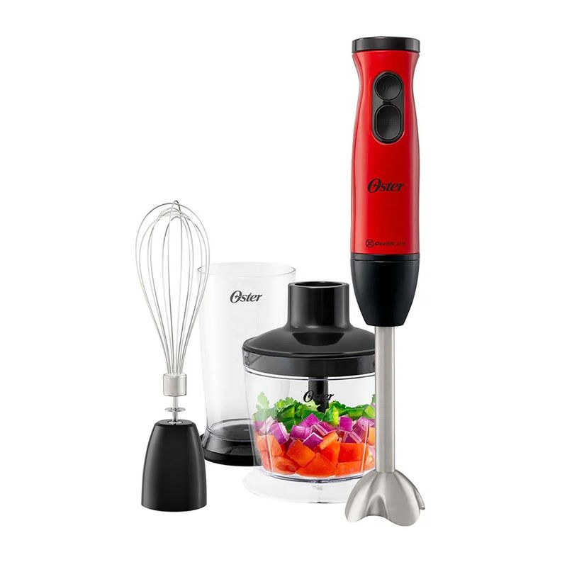 OSTER - Batidora de Inmersion Oster 1 vel + Turbo 400W FPSTHB460A - Rojo