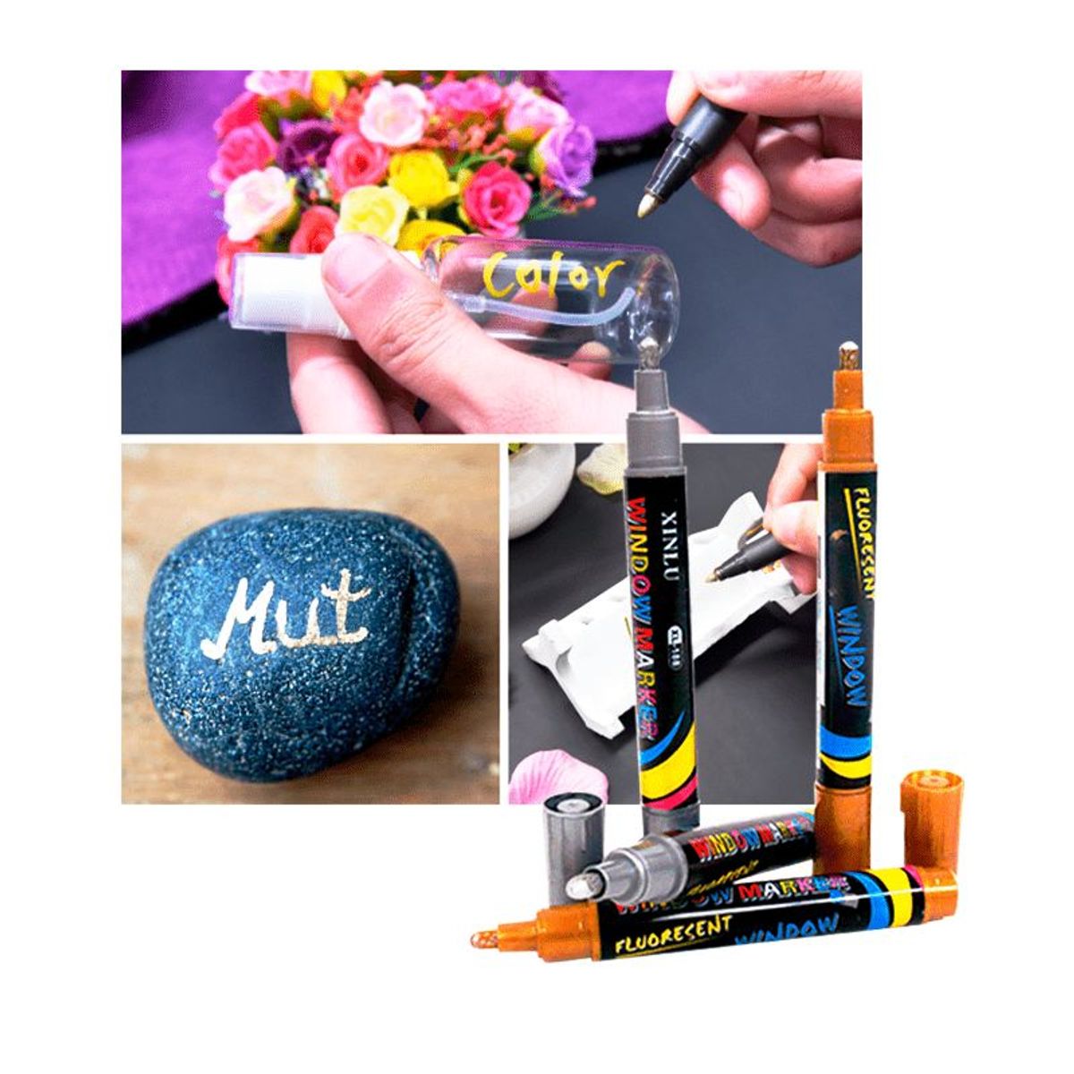 GENERICO - Plumones Metalizados Caja De 8 Unidades