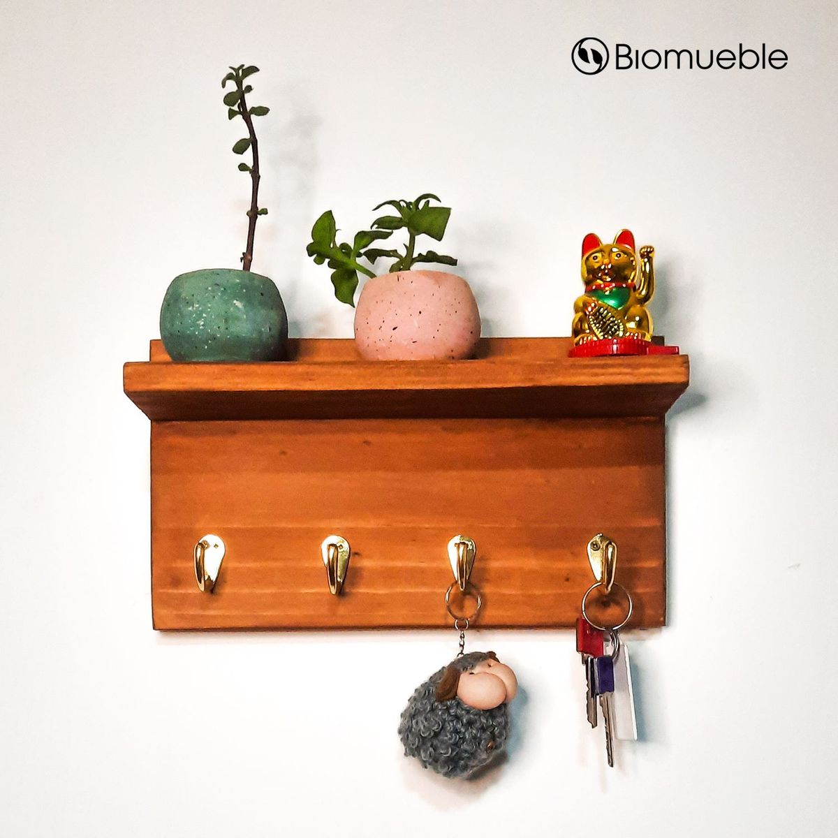 GENERICO - Repisa porta llavero de palets reciclado