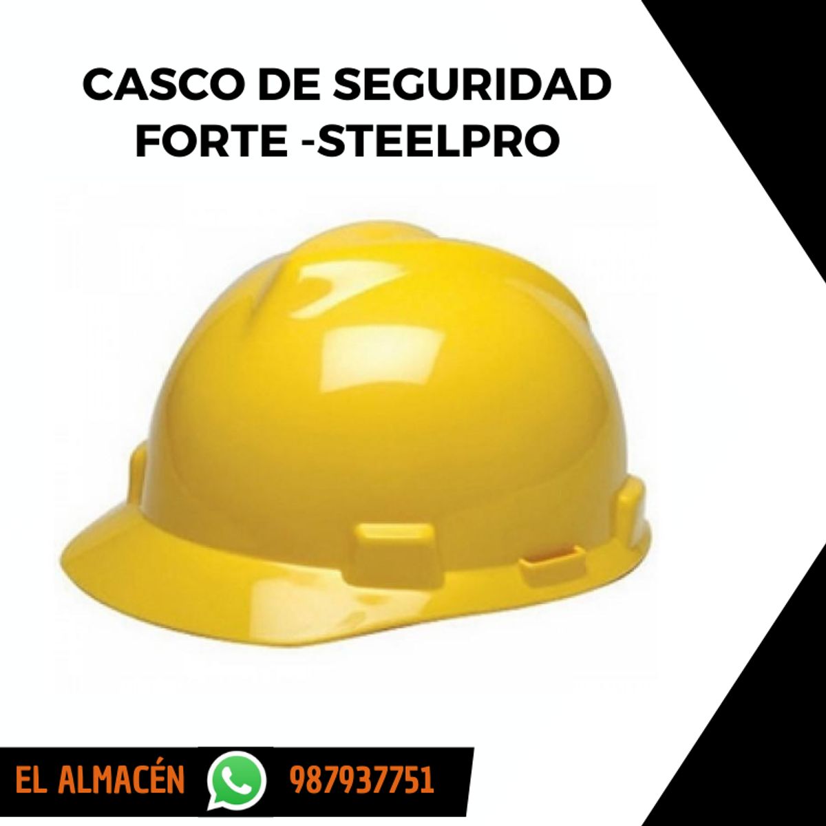 FORTE - CASCO DE SEGURIDAD - FORTE - COLOR AMARILLO ( PACK x 3 UNID )