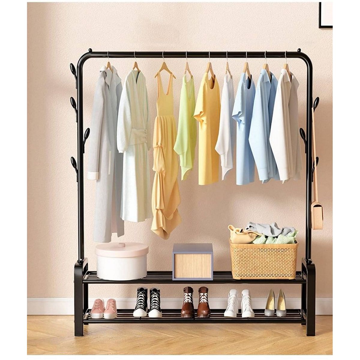 GENERICO - Soporte De Exhibición Colgante De Vestido De Ropa Resistente Negro