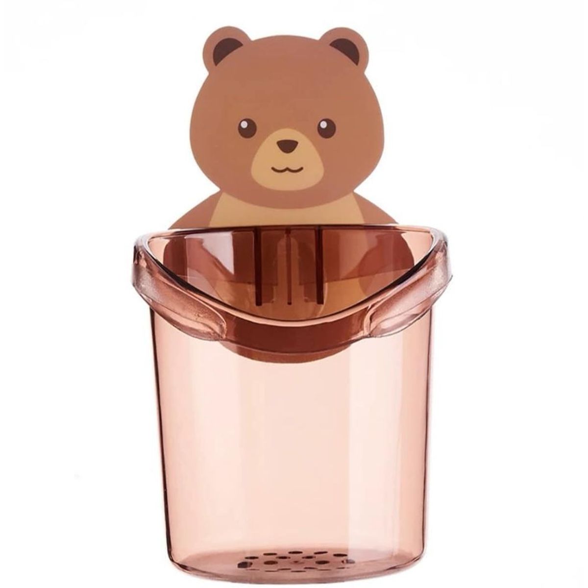 GENERICO - SET PORTA CEPILLO ADHESIVO DISEÑO OSO