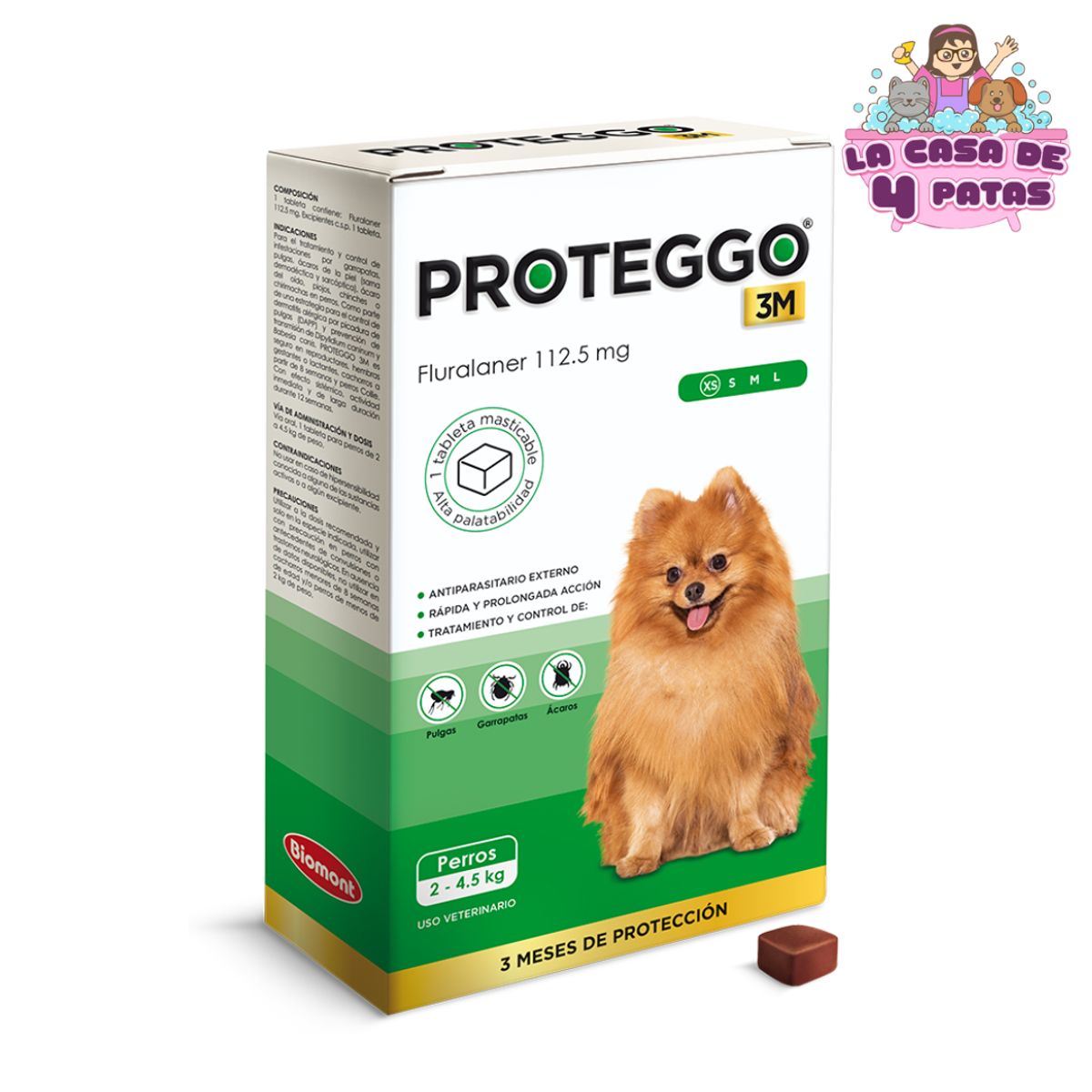 PROTEGGO - PROTEGGO 3M 2 A 4.5 112.5 MG ANTIPULGAS