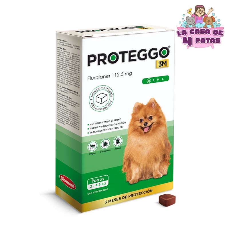 PROTEGGO - PROTEGGO 3M 2 A 4.5 112.5 MG ANTIPULGAS