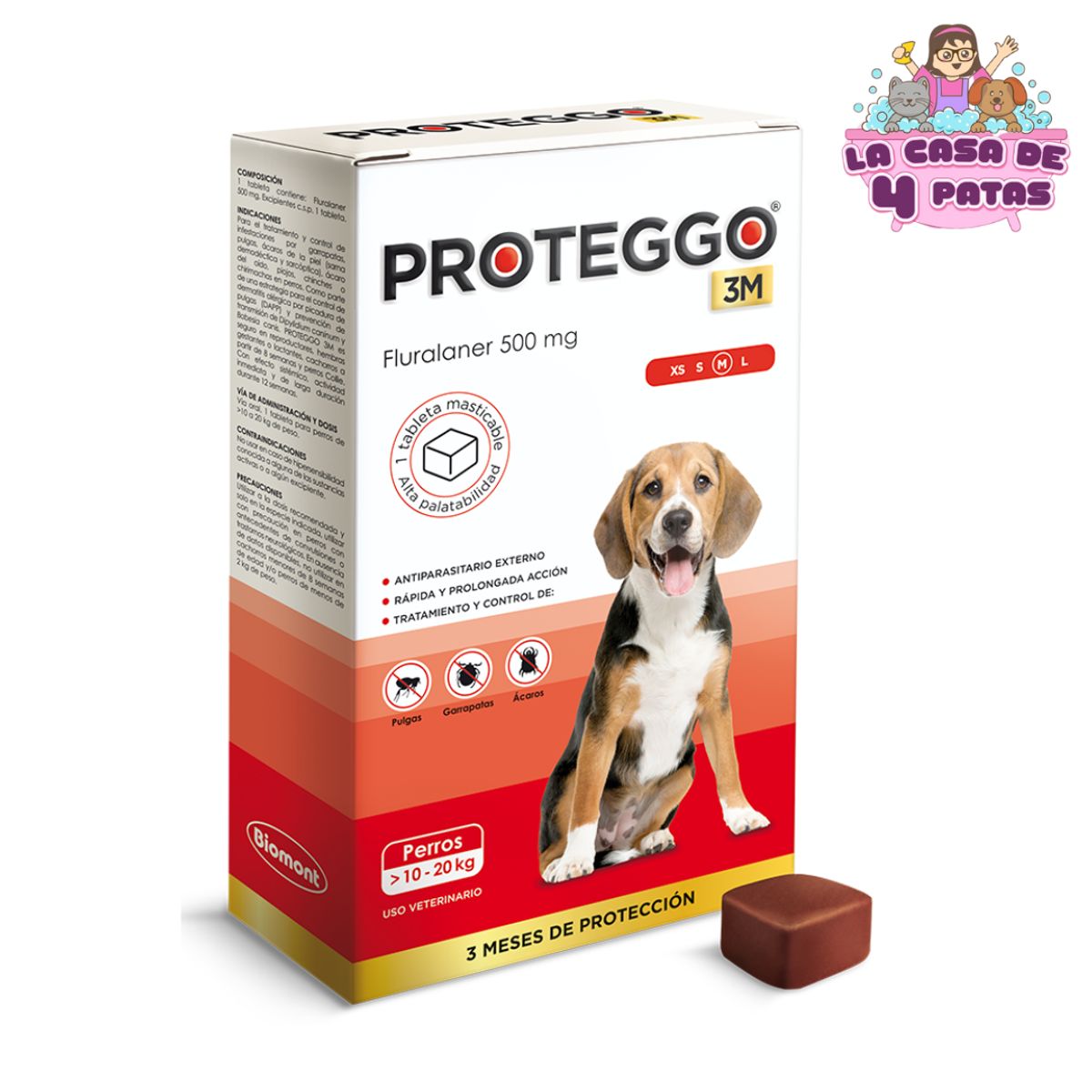PROTEGGO - PROTEGGO 3M 10 A 20 500 MG ANTIPULGAS