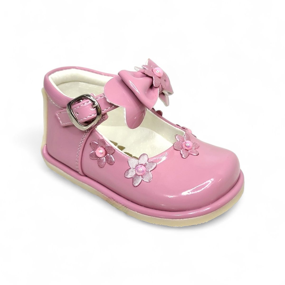 GENERICO - Zapato de Charol Palo Rosa pibe semi-ortopédico para bebé niña