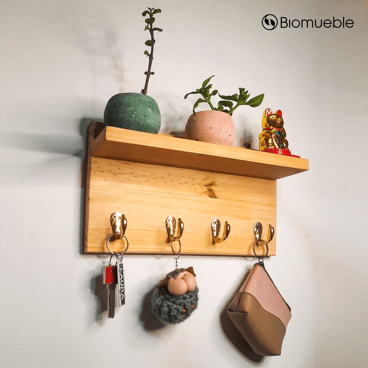 GENERICO - Repisa porta llavero de palets reciclados