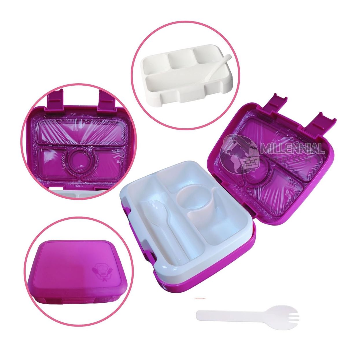 GENERICO - Lonchera Taper para Niñas y Adultos Bentgo - Sin Derrames libre de BPA