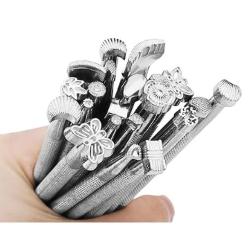 GENERICO - Set de 20 Cinceles para Grabar Bellas Figuras en Cuero