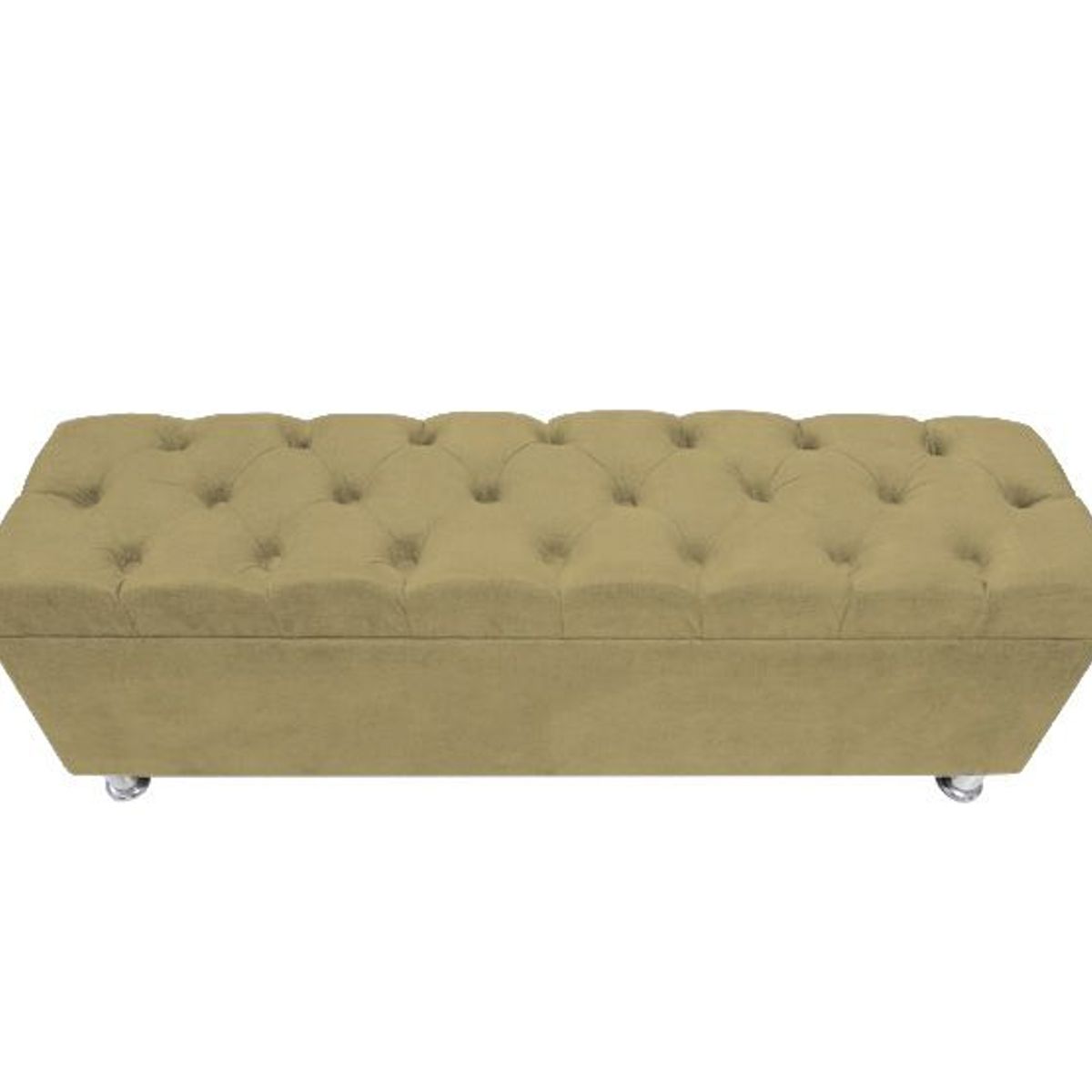 BARAKA HOME - Baúl Capitoneado Bunn 1 Plz - Beige Oscuro