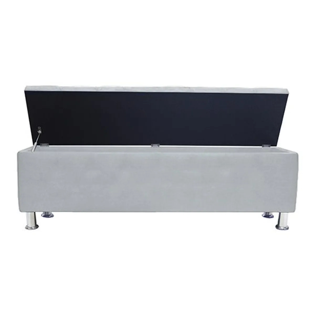 BARAKA HOME - Baúl Capitoneado Bunn 1 Plz - Gris Claro