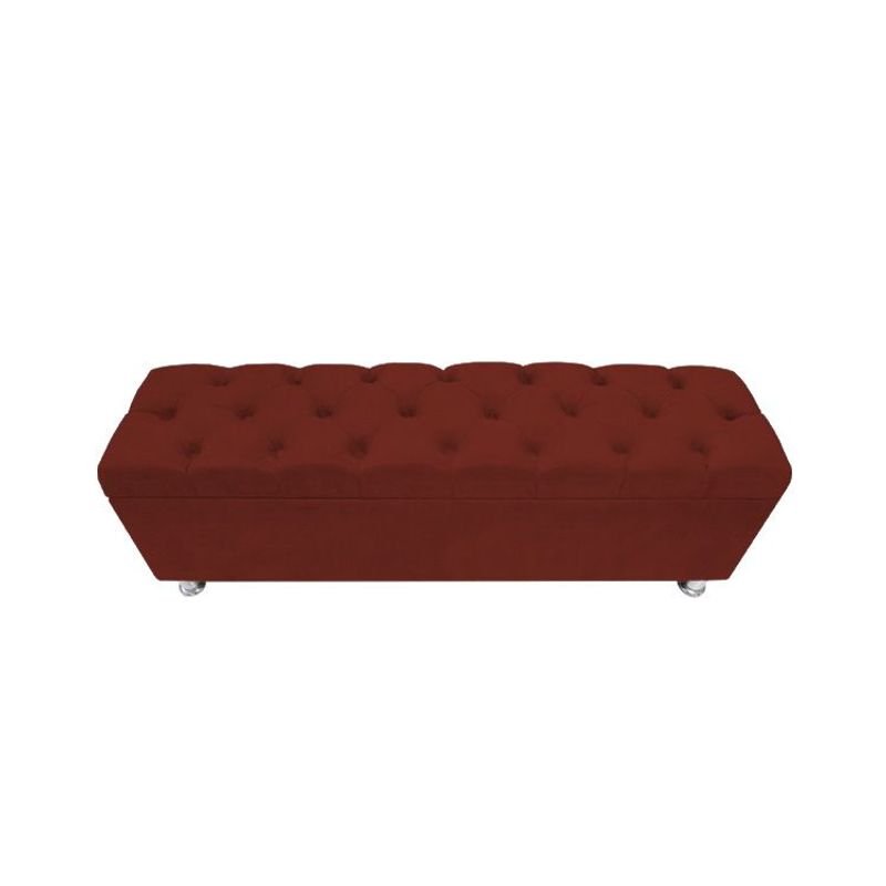BARAKA HOME - Baúl Capitoneado Bunn 1 Plz - Rojo