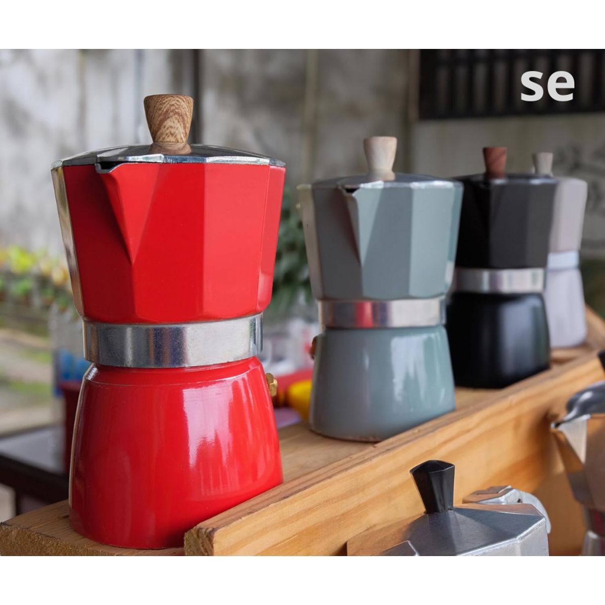 GENERICO - Cafetera italiana vintage clásica 6 tz