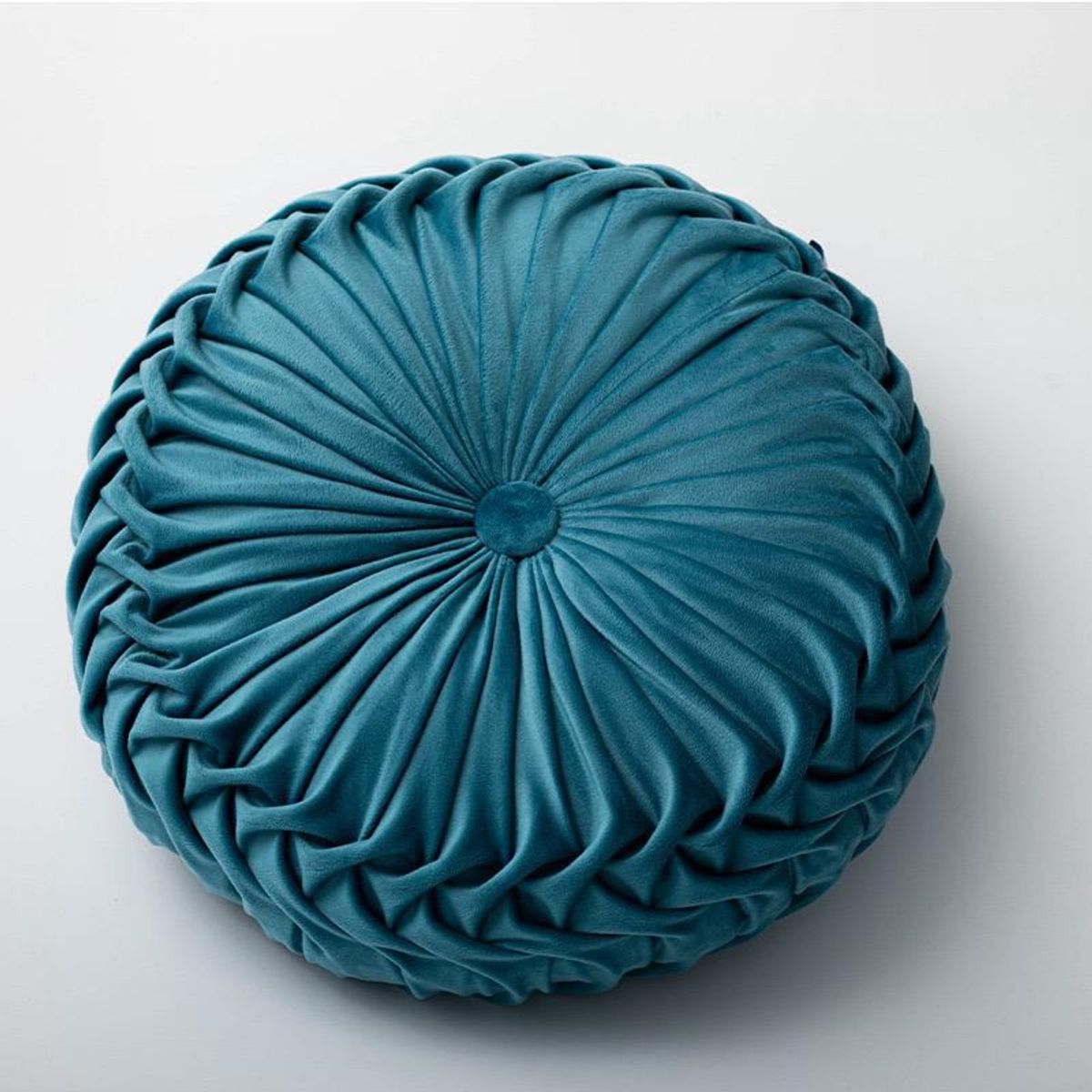 CRISAL - Cojines Velvet Redondos Azul