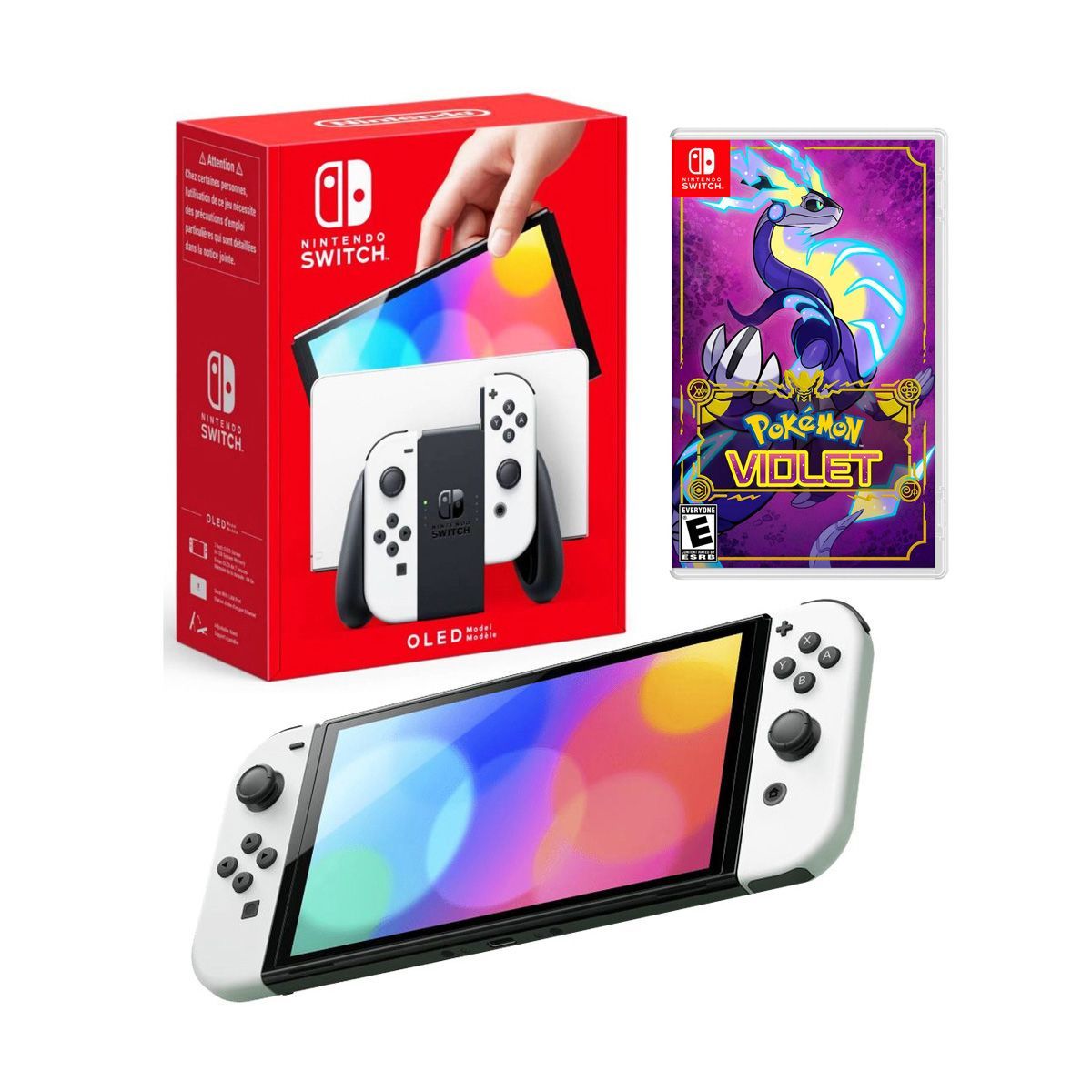 NINTENDO - Consola Nintendo Switch Oled Blanca + Pokemon Violet