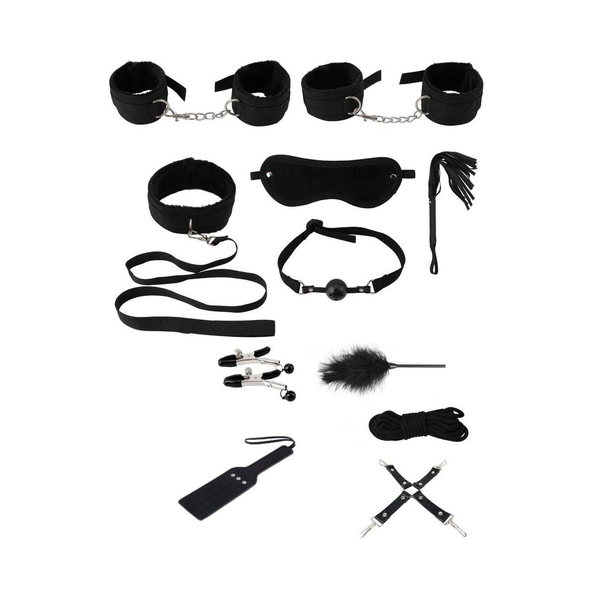 GENERICO - Kit Bondage Sumisión Sexual Seducción 10 piezas