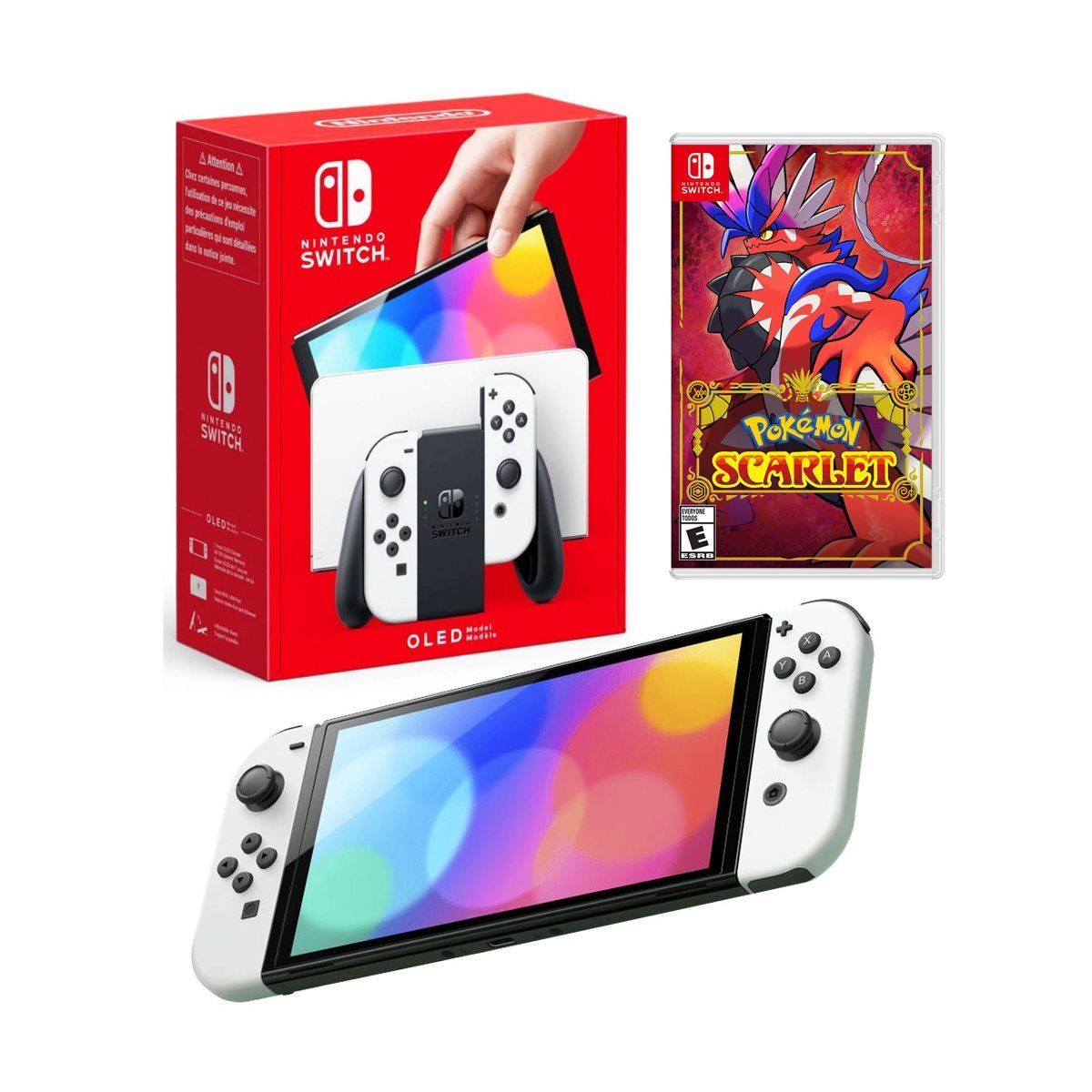 NINTENDO - Consola Nintendo Switch Oled Blanca + Pokemon Scarlet