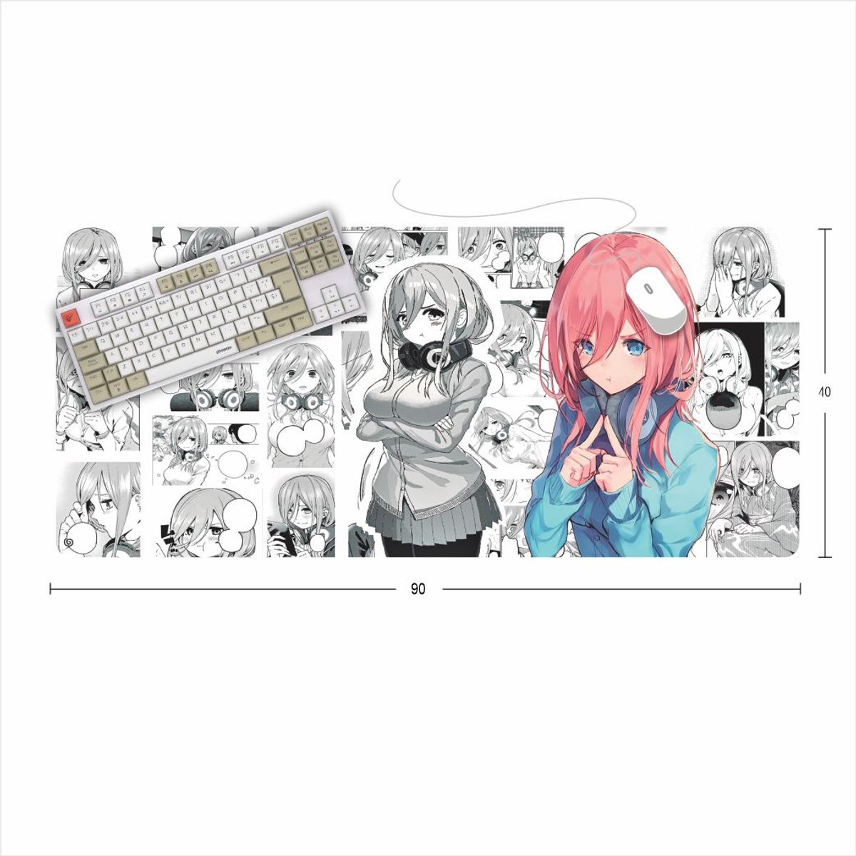 GENERICO - Mouse Pad Gamer XXL Waterproof MIKU NAKANO