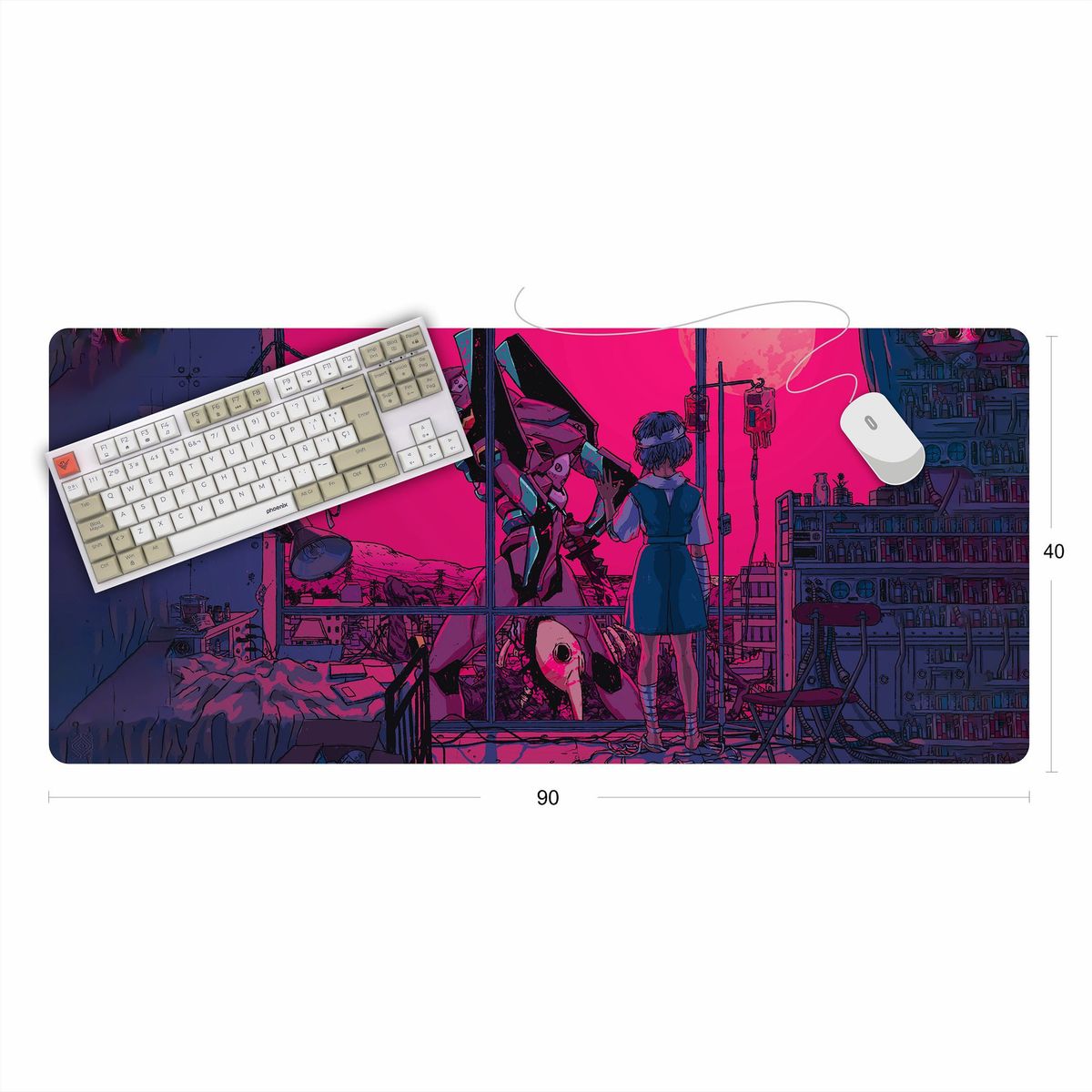 GENERICO - Mouse Pad Gamer XXL Waterproof EVANGELION