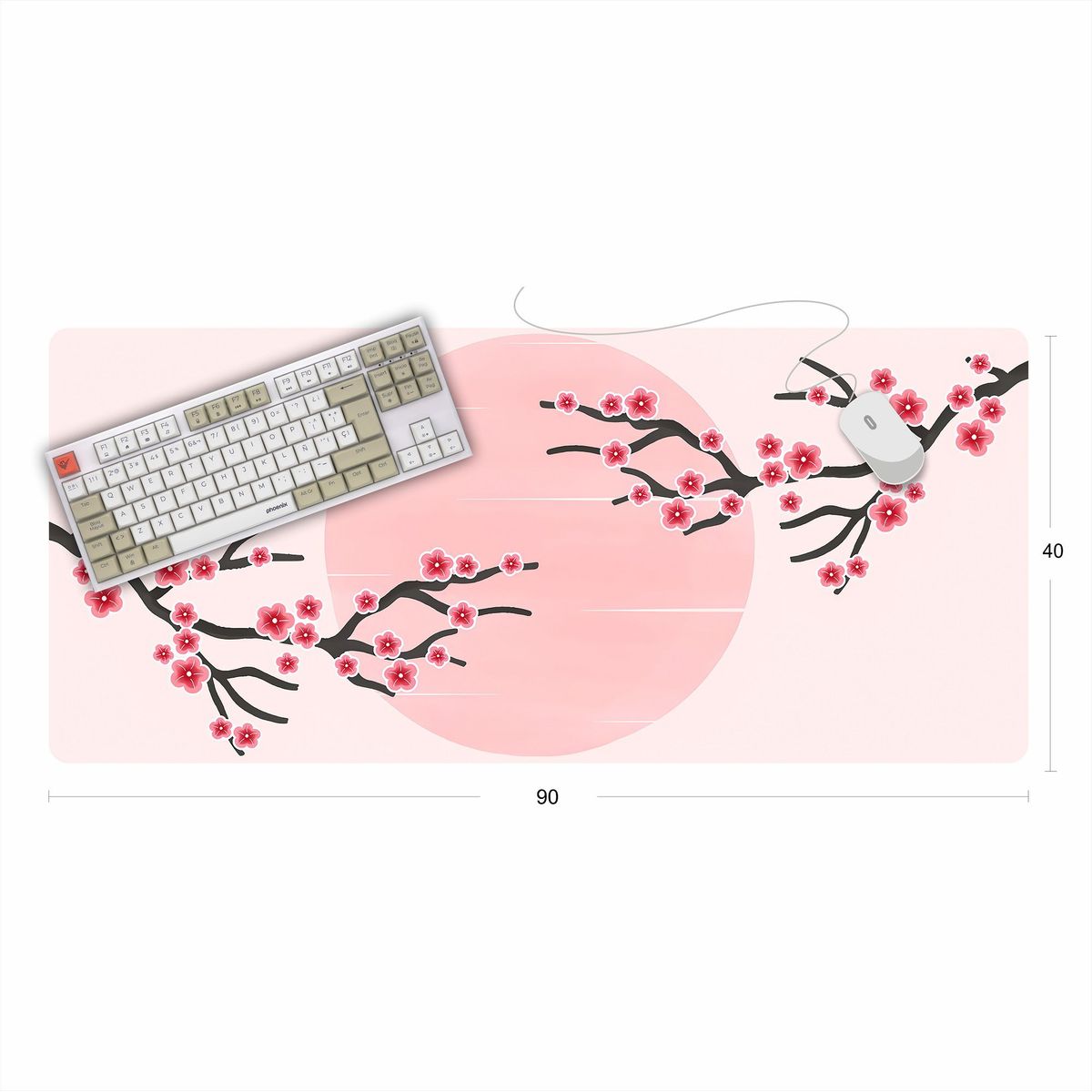 GENERICO - Mouse Pad Gamer XXL Waterproof FLOR DE CEREZO