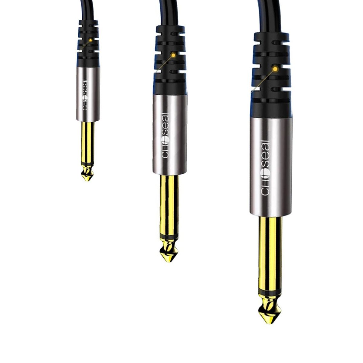 GENERICO - Cable PLUG TS 635mm Guitarra Golden Macho PVC Flexible