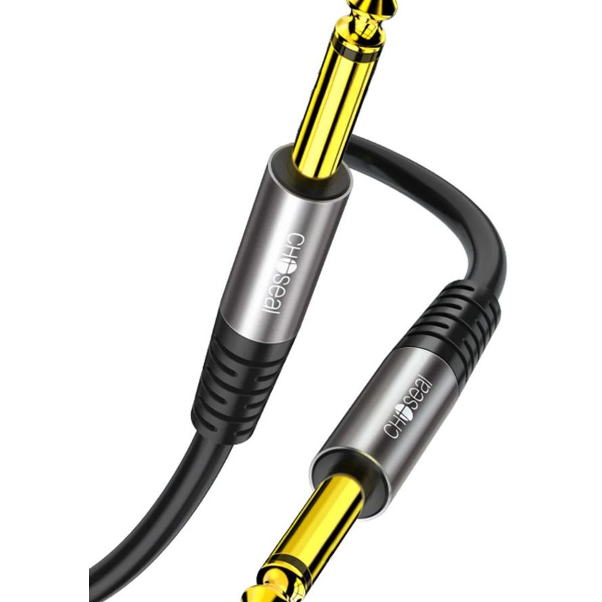 GENERICO - Cable PLUG TS 635mm Guitarra Golden Macho PVC Flexible