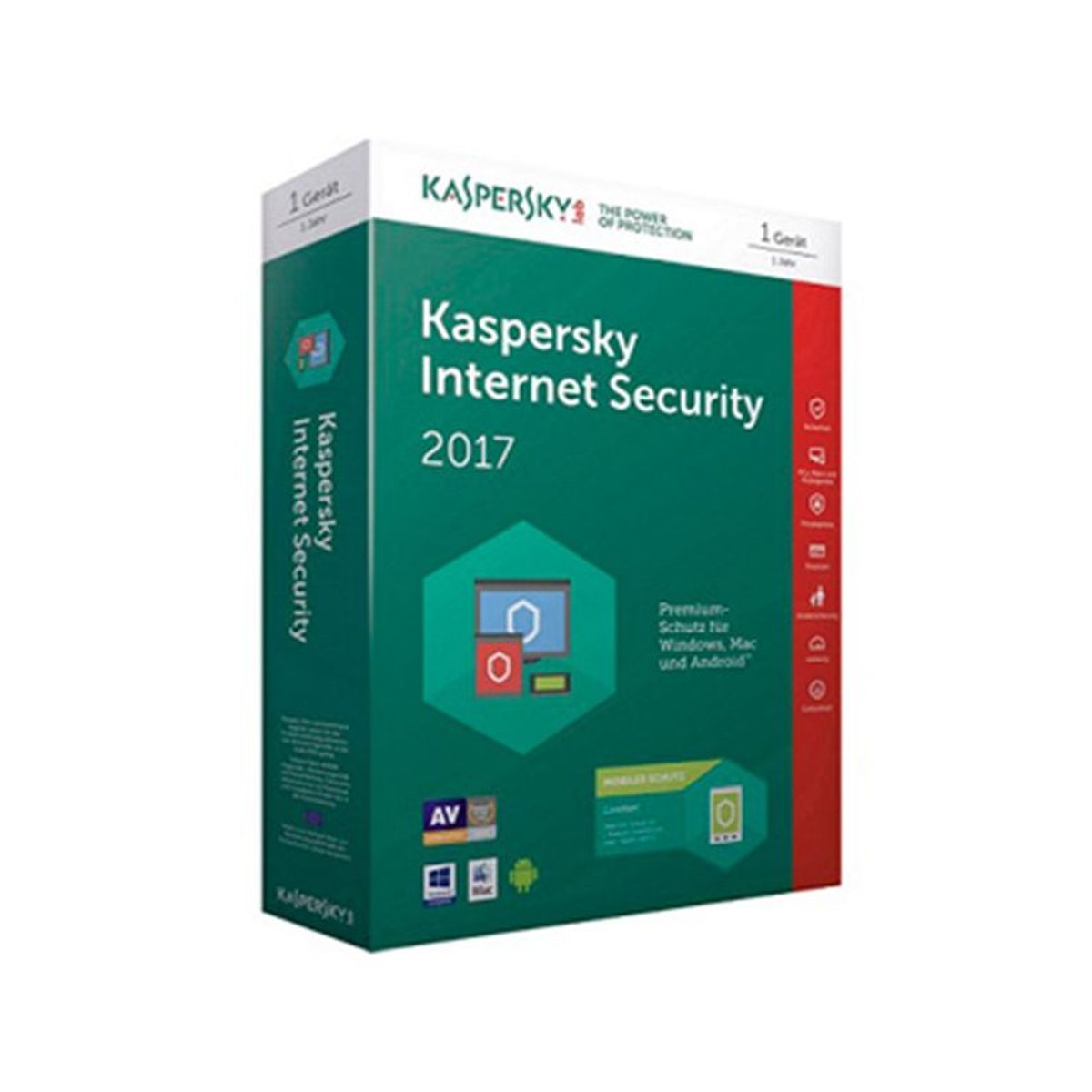 KASPERSKY - ANTIVIRUS KASPERSKY INTERNET SECURITY 2017 5PC - P/N: M11020035