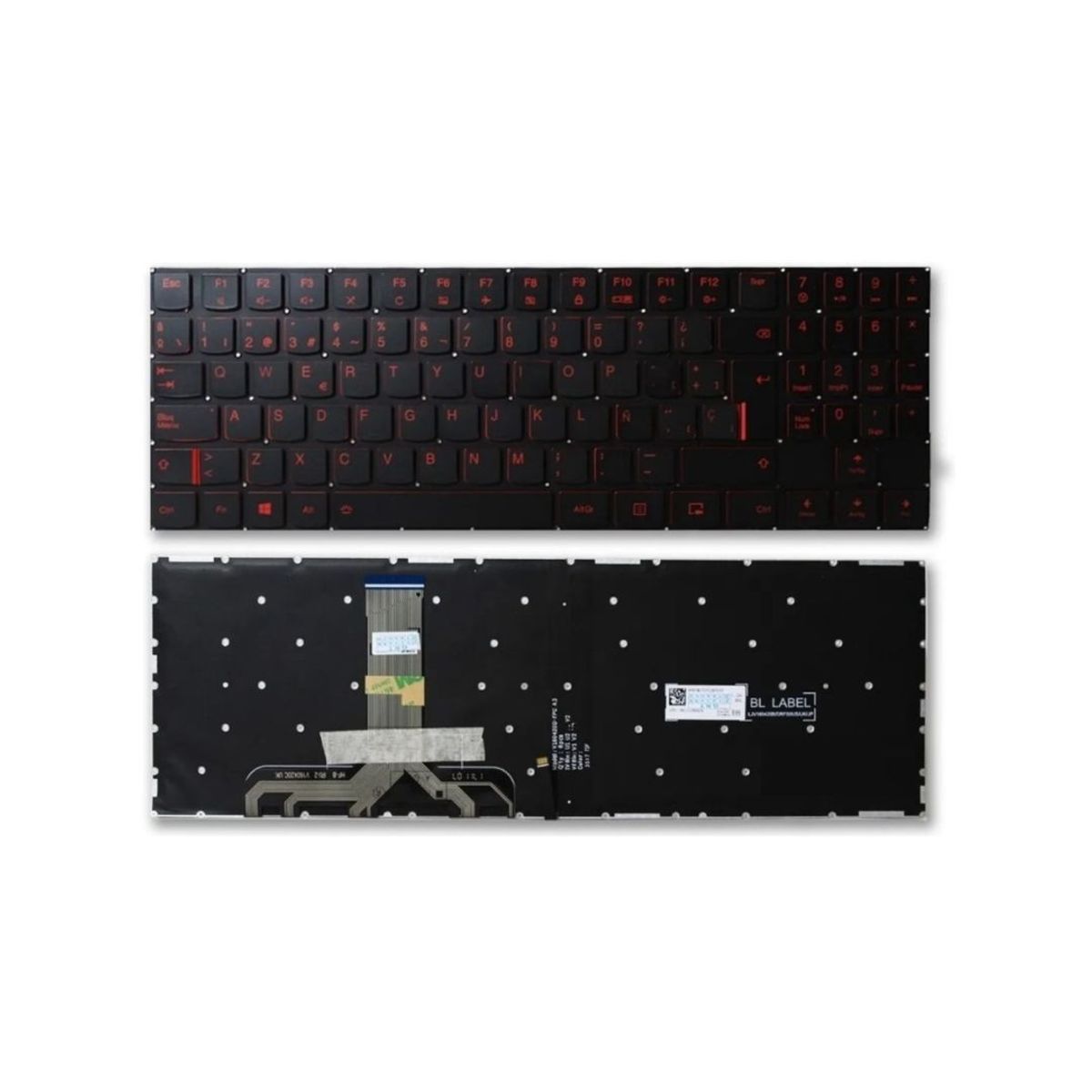 GENERICO - Teclado para Laptop Lenovo LEGION Y520-15IKB.  Y720-15IKB. Iluminado