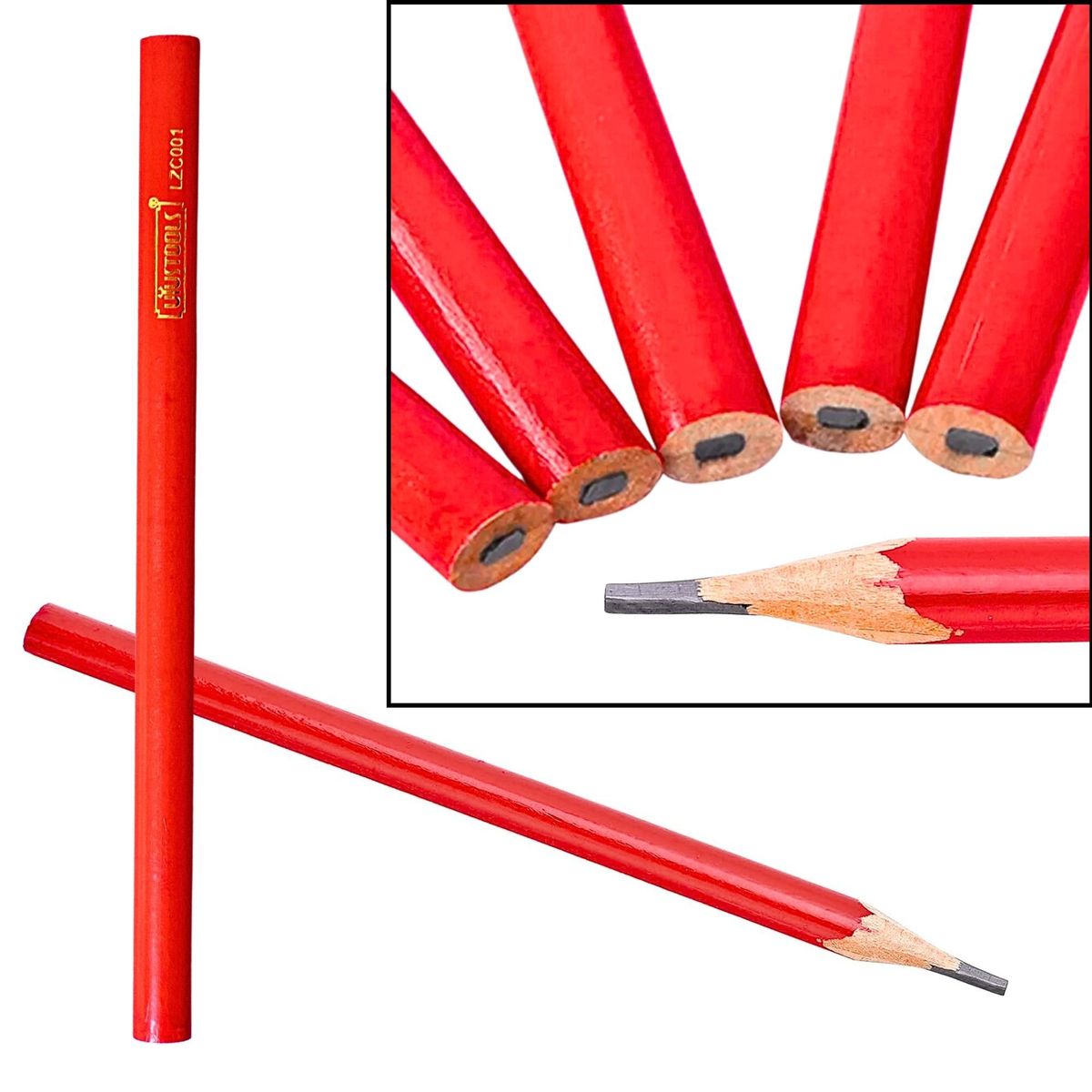UYUSTOOLS - Set 6 Lápiz carpintero HB  - UYUSTOOLS