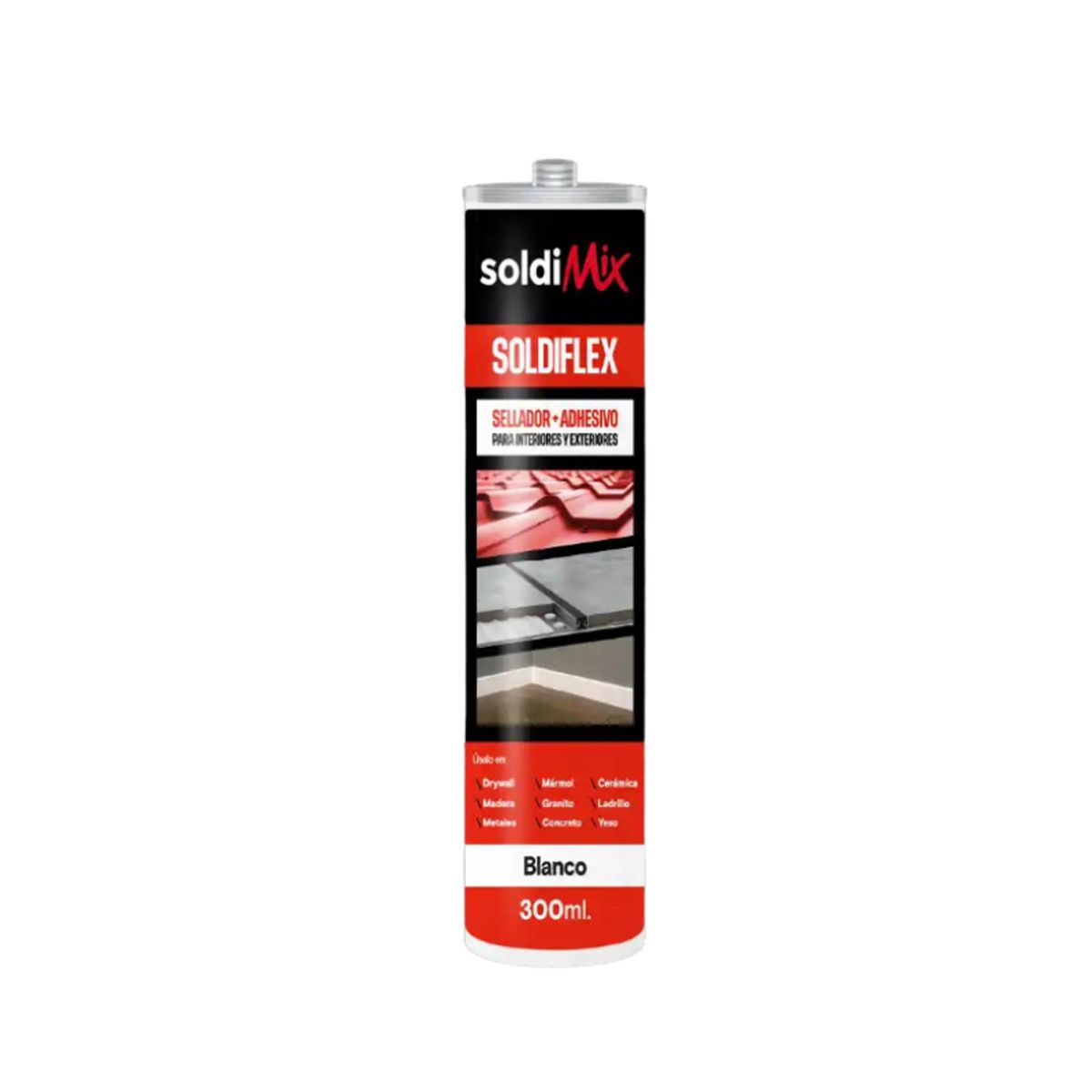 SOLDIMIX - Sellador de Poliuretano Soldiflex Blanco de 300 Ml