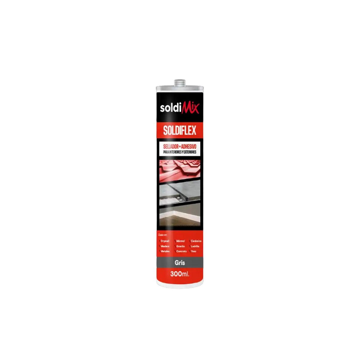 SOLDIMIX - Sellador de Poliuretano Soldiflex Gris de 300 Ml