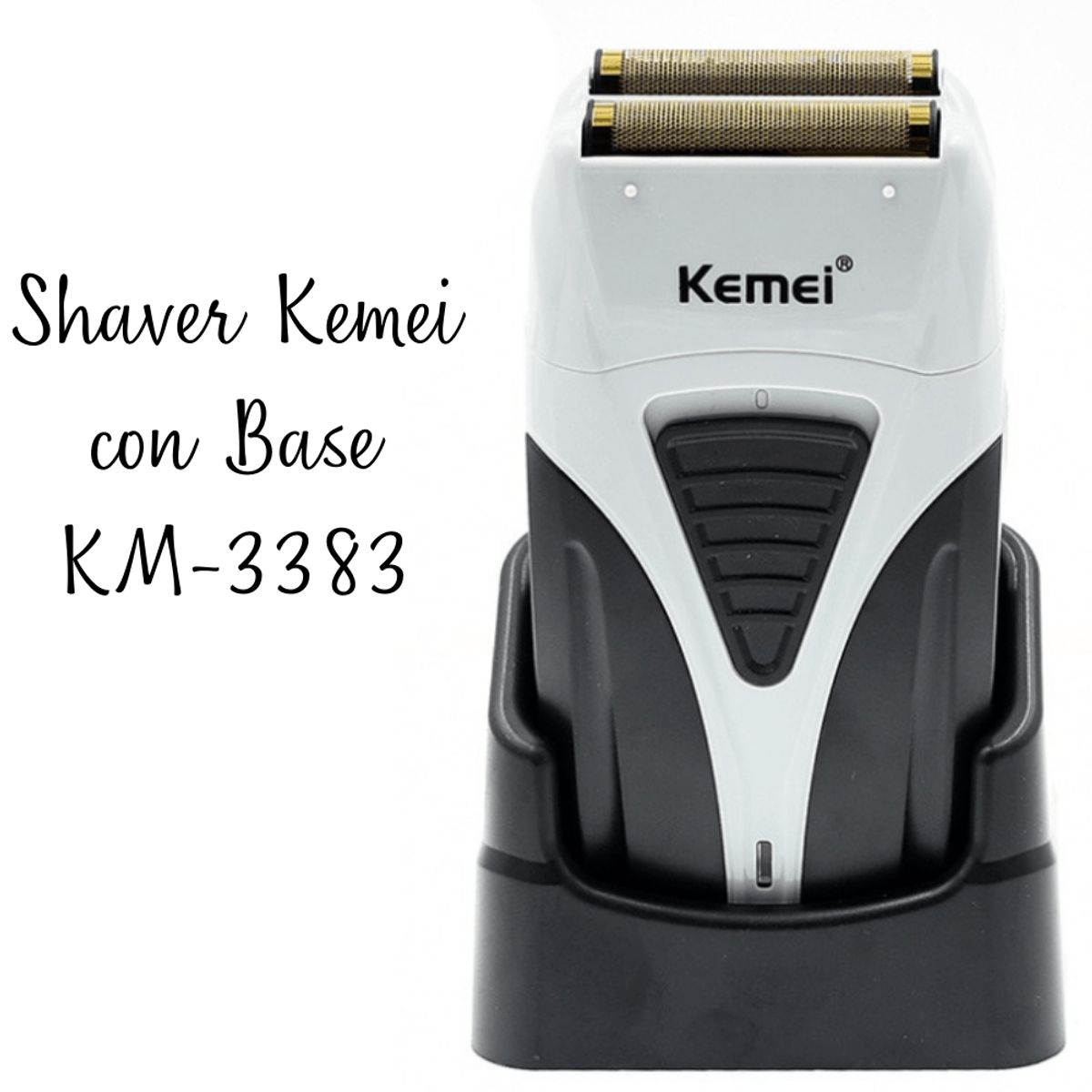 KEMEI - Shaver Recargable Kemei con Base KM-3383