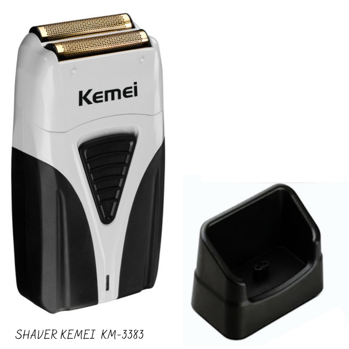 KEMEI - Shaver Recargable Kemei con Base KM-3383