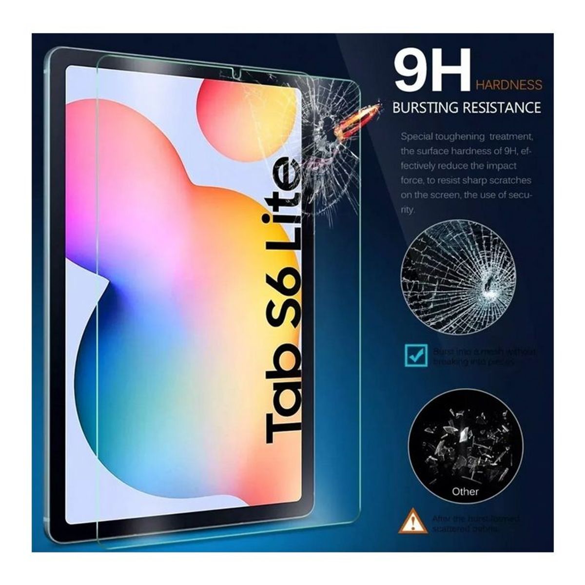 GENERICO - Mica De Vidrio Templado Para tablet Samsung S6 Lite - HD