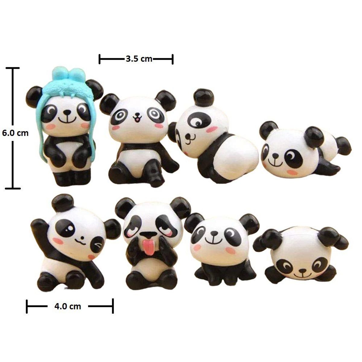 GENERICO - Adornos Pandas Acrílico Para Decoración Manualidades Regalos