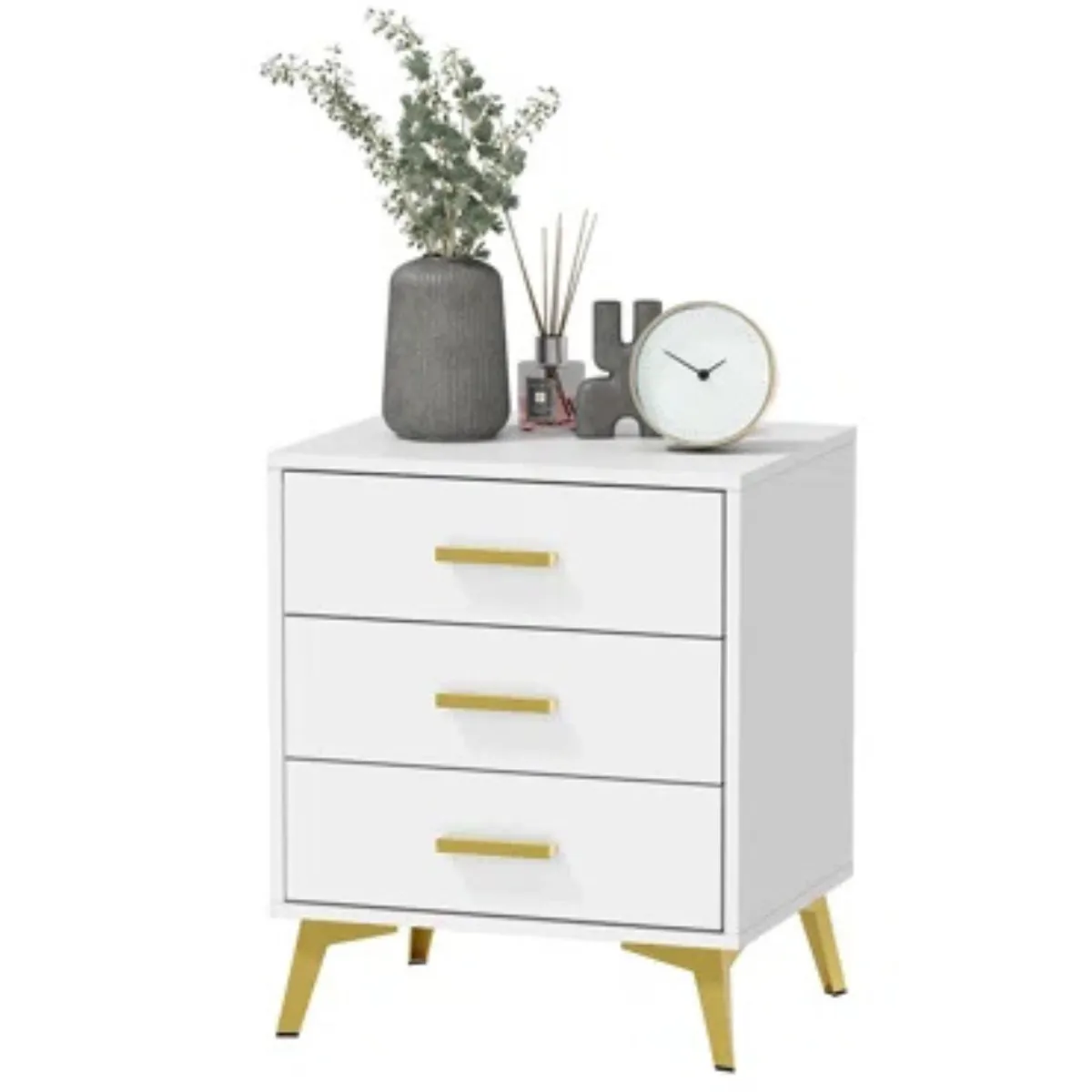 GENERICO - Velador Moderno Aksha Blanco Petrox Home