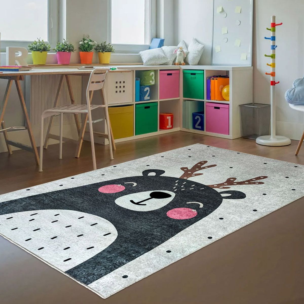 GENERICO - Alfombra Niños Oso 120 x 180cm