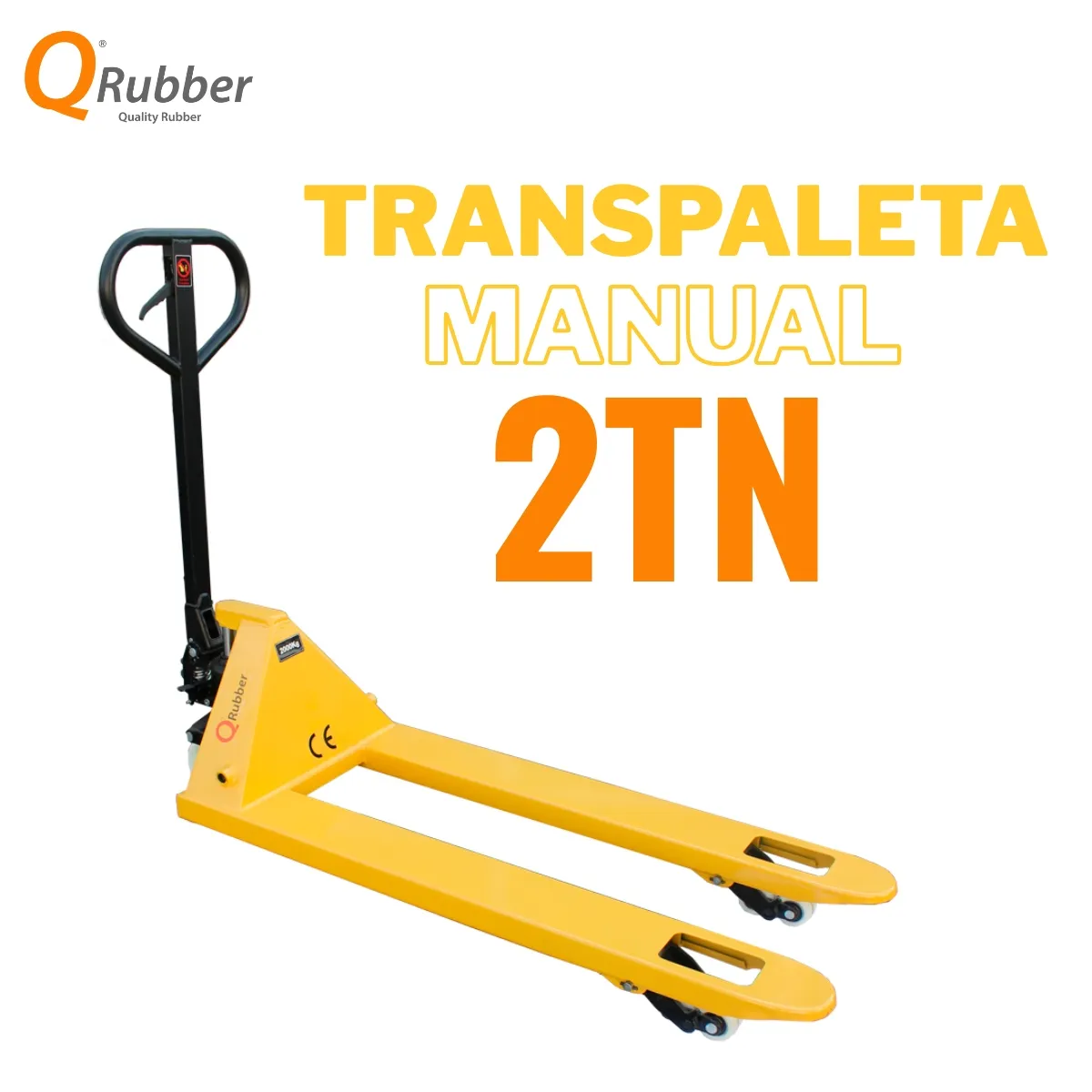QRUBBER - Transpaleta manual carga 2 toneladas QRubber