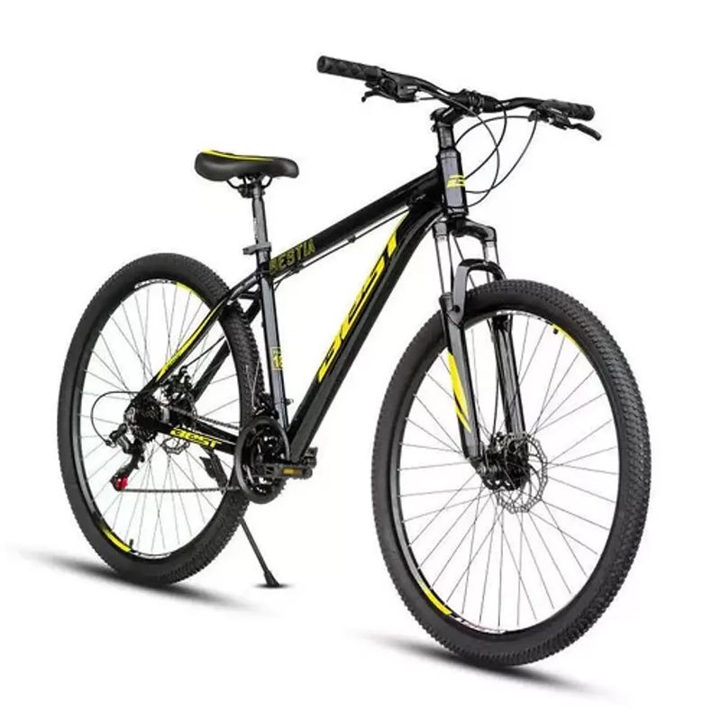 BEST - Bicicleta Best Bestia Aro 29 Aluminio 21V Negro-amarillo