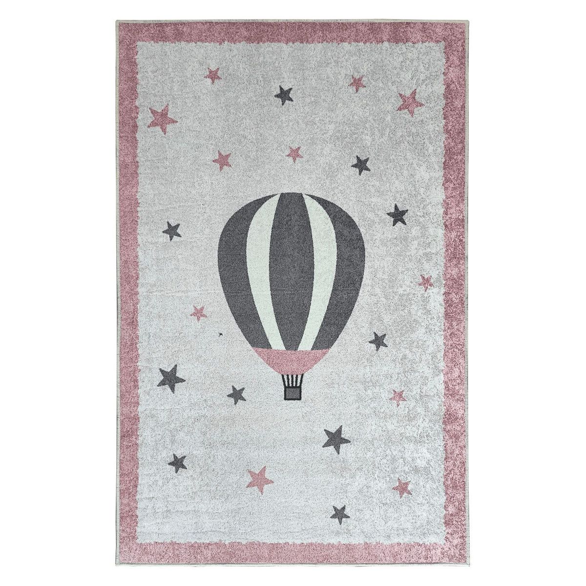 GENERICO - Alfombra Niños Globo Aerostático Rosa120 x 180cm